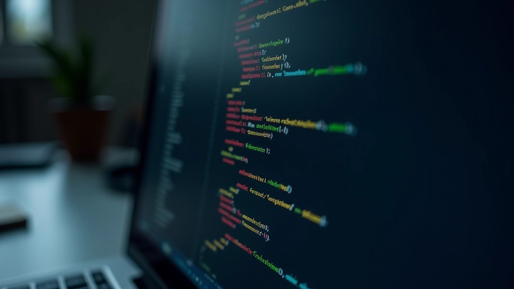 HTML-Code auf dunklem Bildschirm mit farblich hervorgehobenem semantischen Markup
