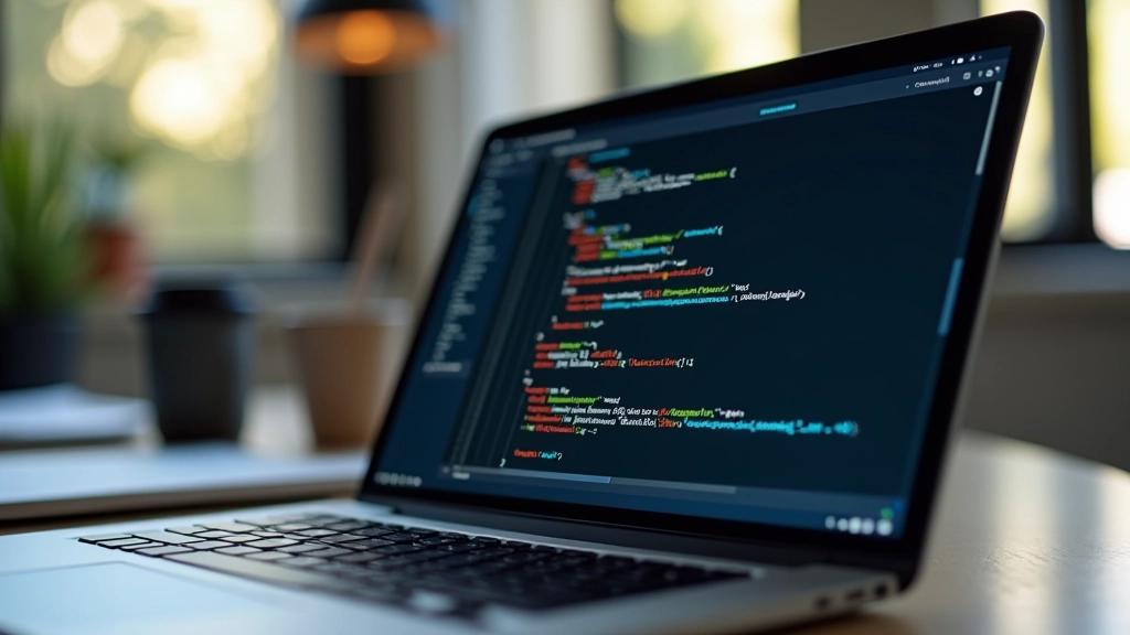 Nahaufnahme eines Laptop-Bildschirms mit Code-Editor und Accessibility-Prüftools