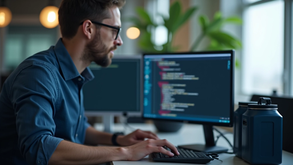 Code-Editor mit barrierefreiem HTML-Markup auf dem Bildschirm, professionelle Umgebung