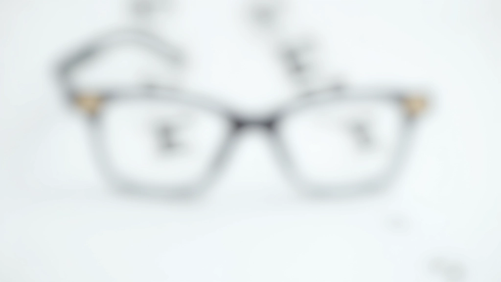 Verschiedene Brillen und Sehtests auf einem weißen Hintergrund — Konzept für Sehbehinderungen